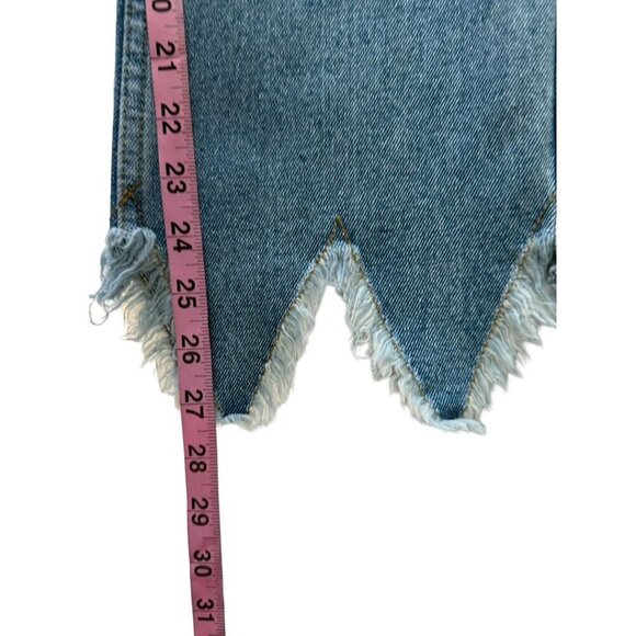 Evidnt Women's Essen Relaxed Raw Hem Jeans Size 28 Light Wash - Picture 6 of 10